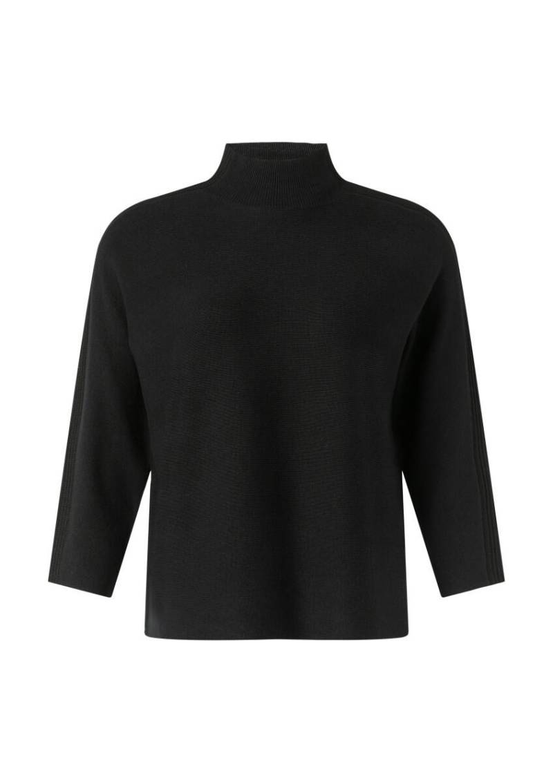 comma - Strickpullover mit Turtleneck-Ausschnitt schwarz - Gr. - 44 von comma