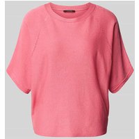 comma Strickpullover mit gerippten Abschlüssen in Pink, Größe XL von comma