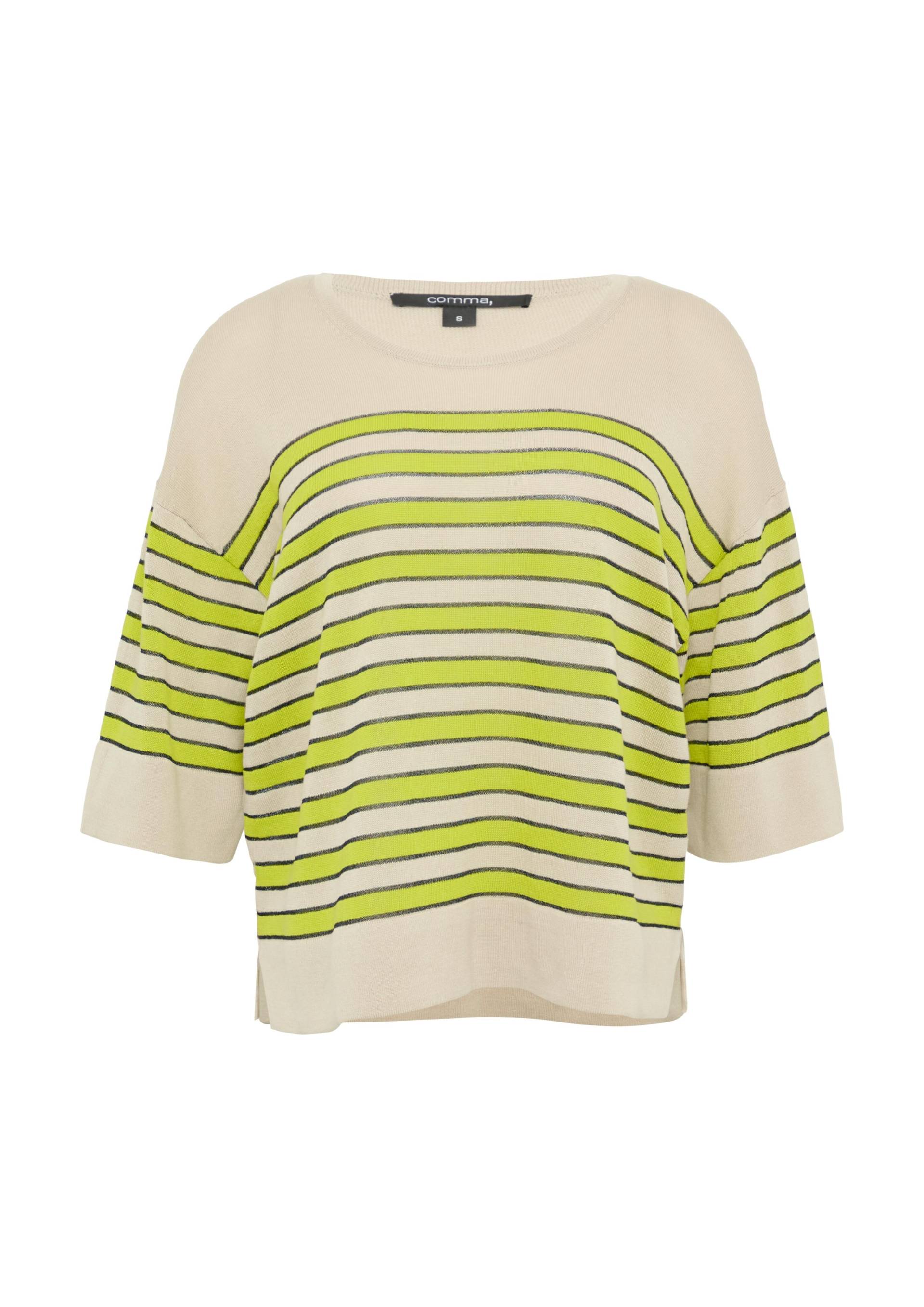comma - Strickpullover olive|beige - Gr. - S von comma