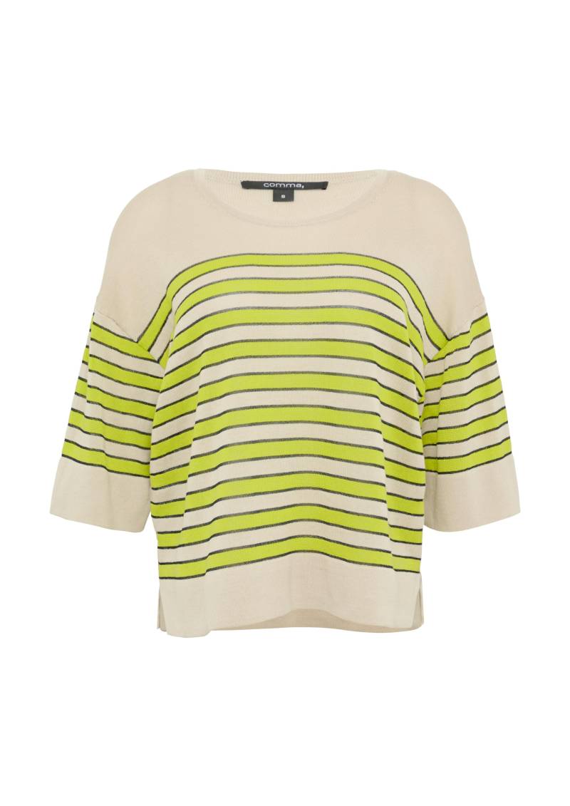 comma - Strickpullover olive|beige - Gr. - S von comma