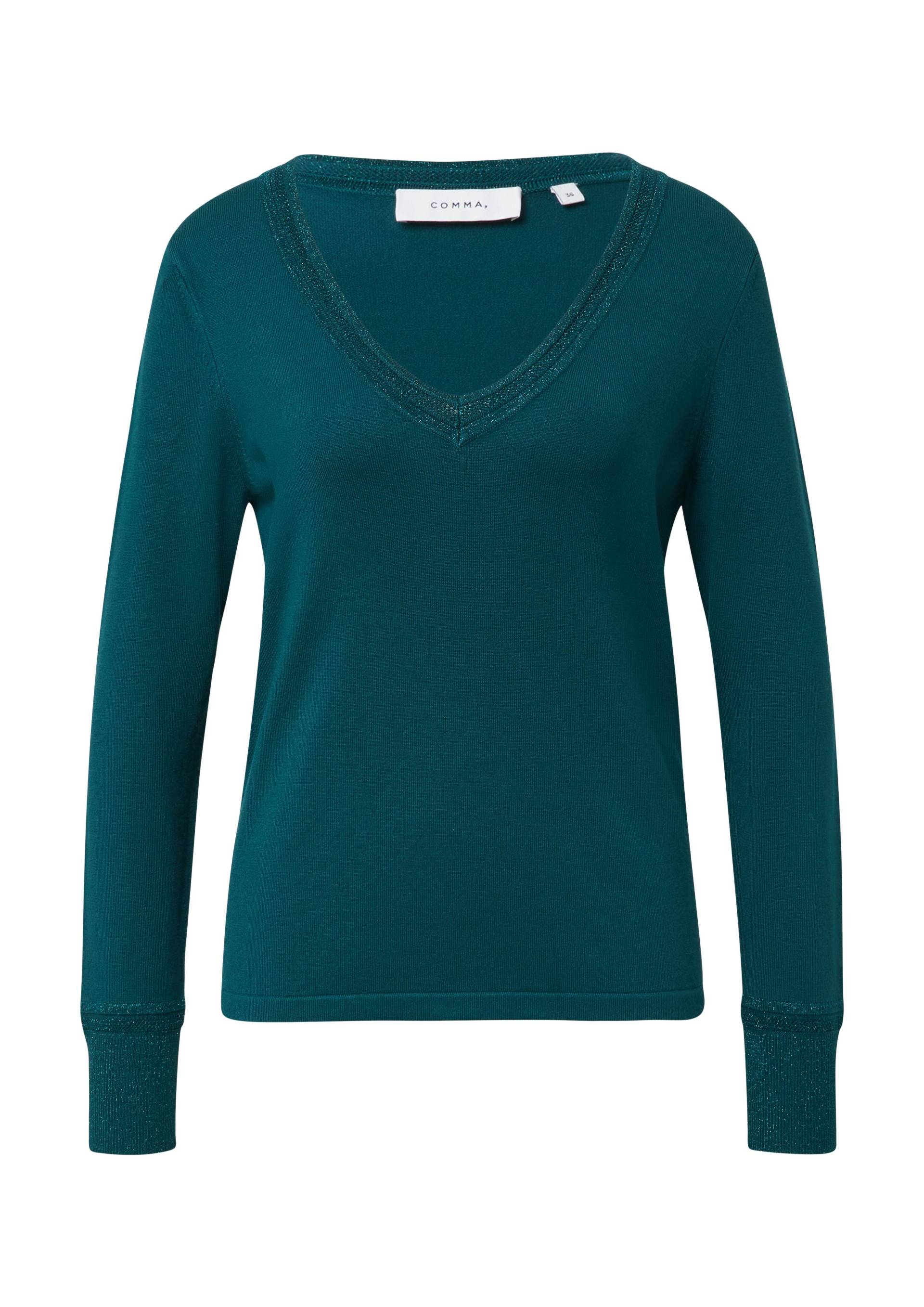 comma - Strickpullover petrol - Gr. - 44 von comma
