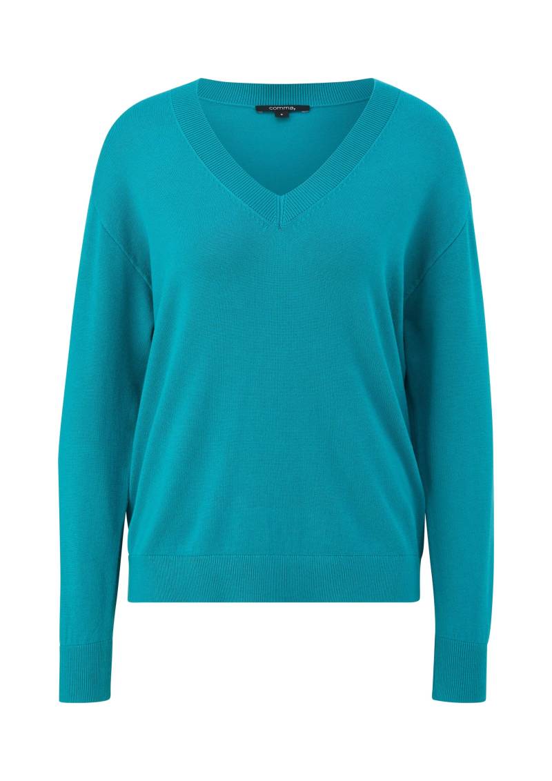 comma - Strickpullover petrol - Gr. - M von comma