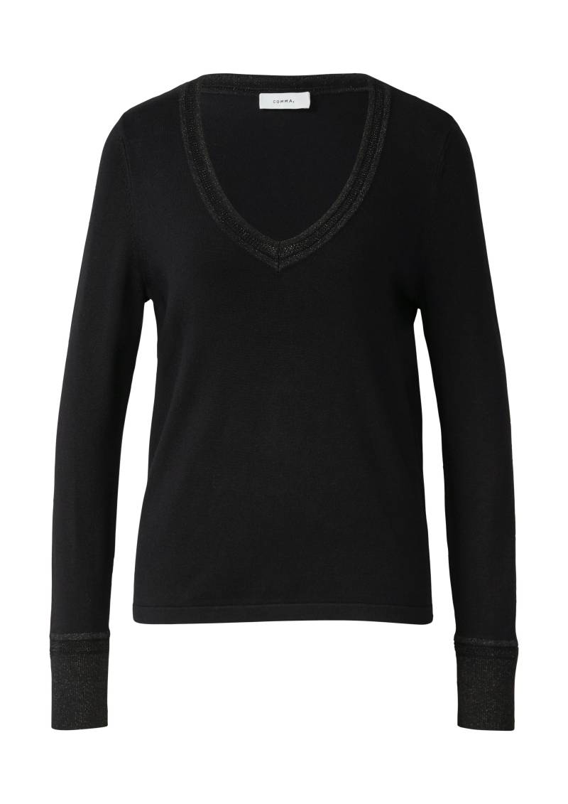 comma - Strickpullover schwarz - Gr. - 32 von comma