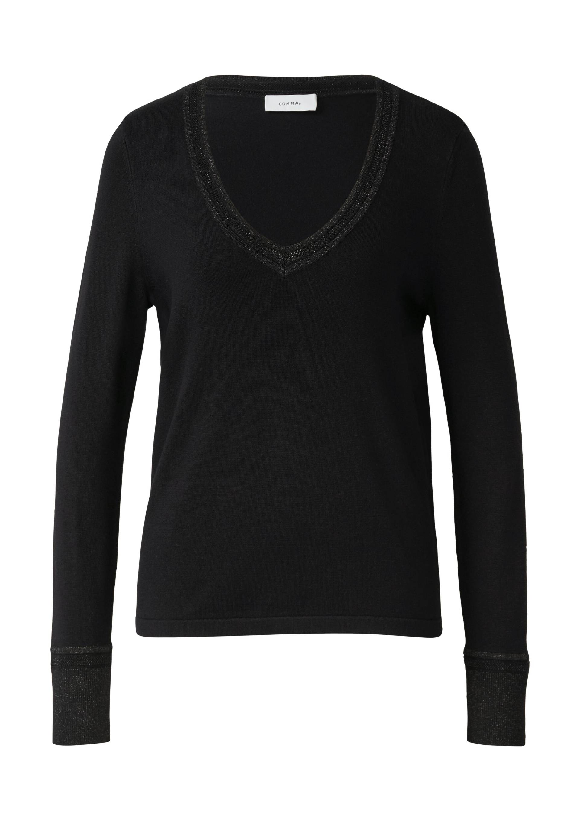 comma - Strickpullover schwarz - Gr. - 38 von comma