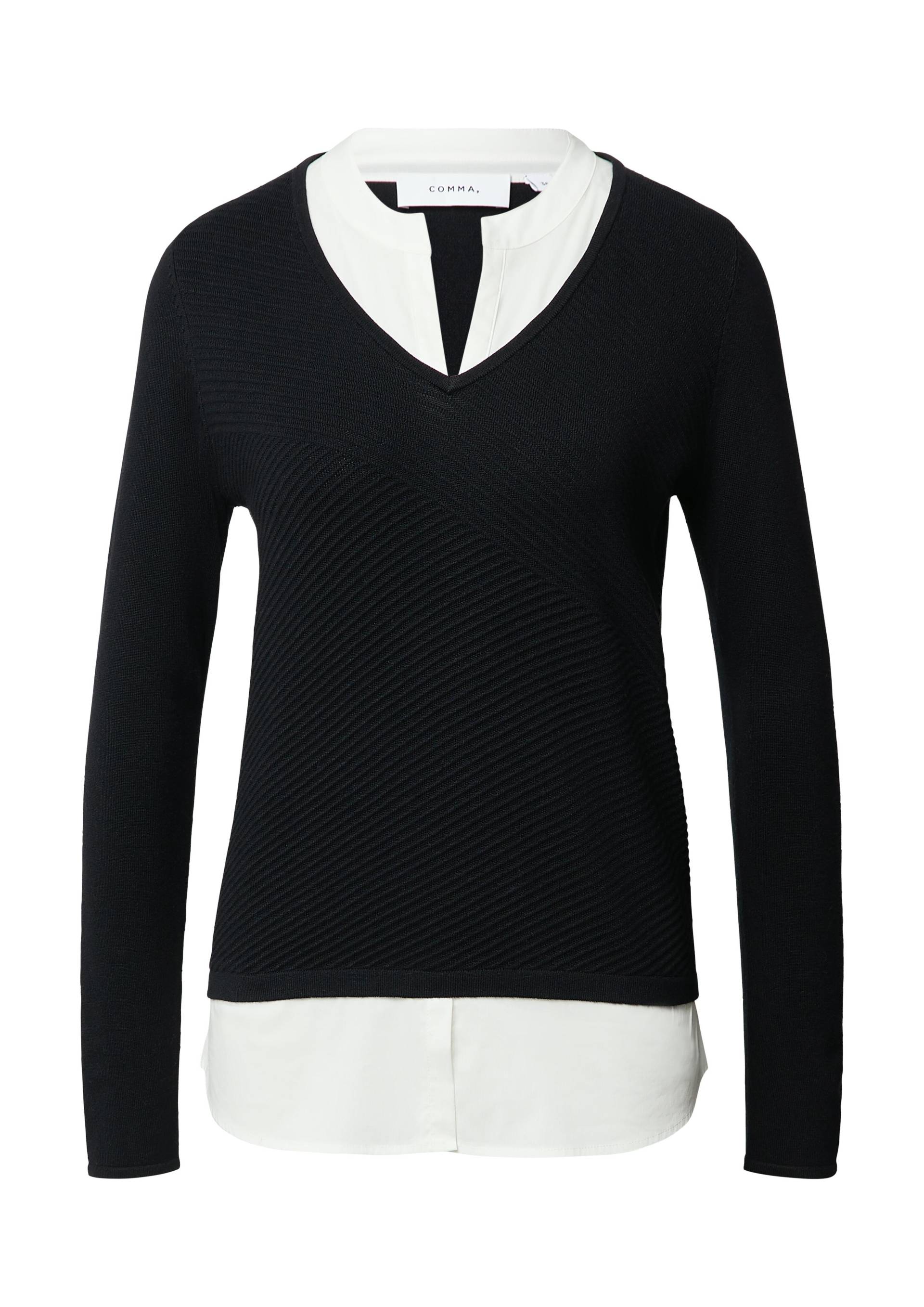 comma - Strickpullover schwarz - Gr. - 40 von comma