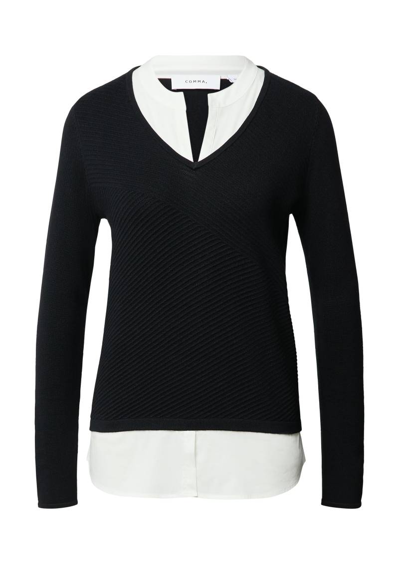 comma - Strickpullover schwarz - Gr. - 40 von comma