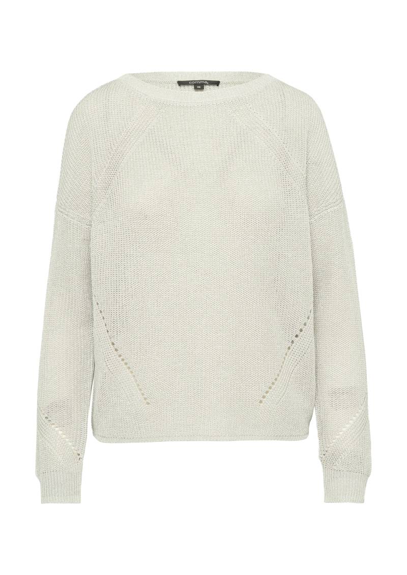 comma - Strickpullover silber - Gr. - 40 von comma
