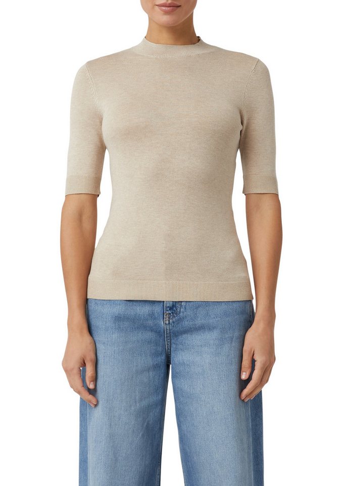 comma Strickpullover halbarm, mit Stehkragen von comma