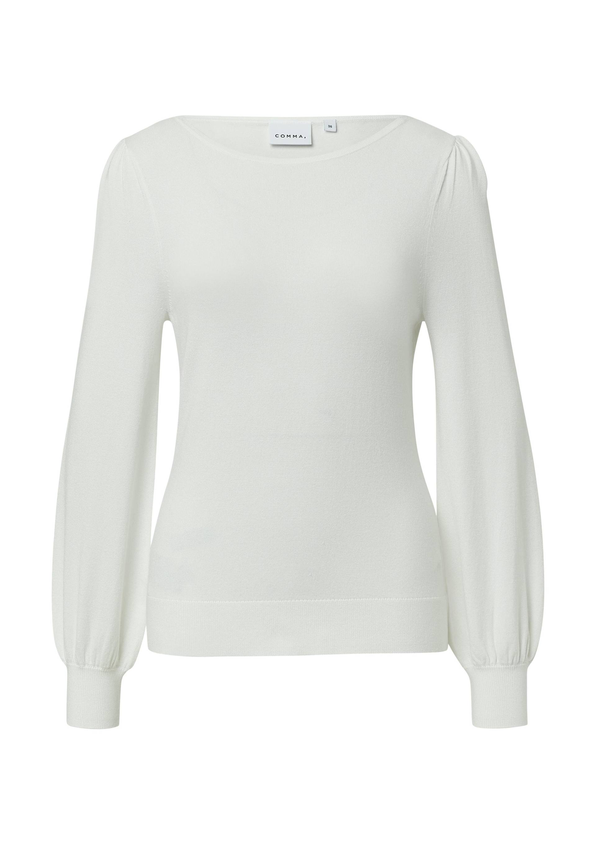comma - Strickpullover weiß - Gr. - 38 von comma