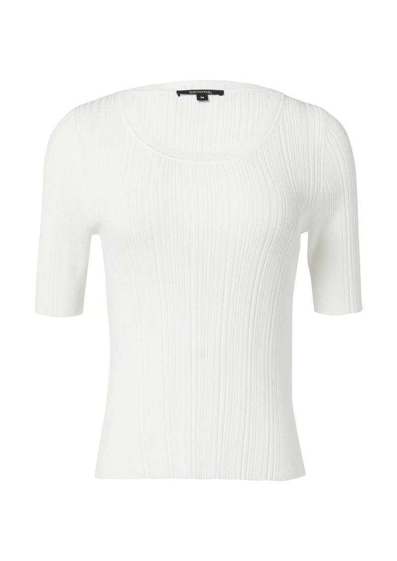 comma - Strickpullover weiß - Gr. - 38 von comma