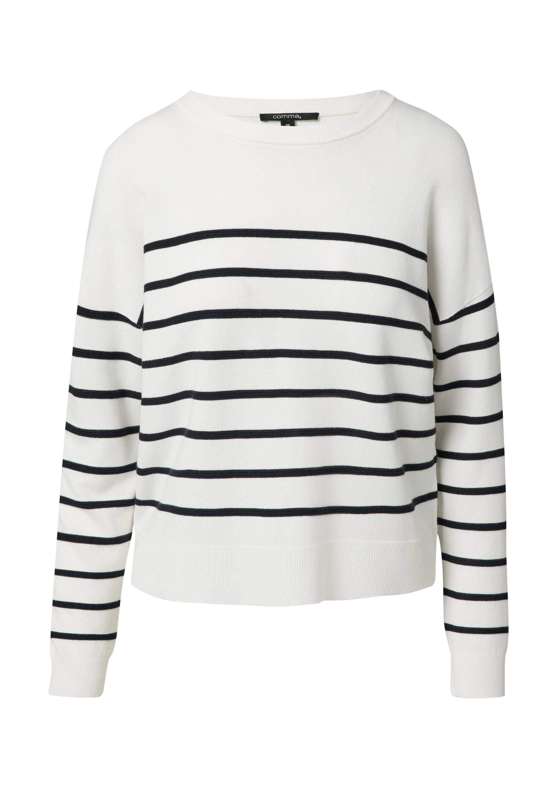 comma - Strickpullover weiß - Gr. - 38 von comma