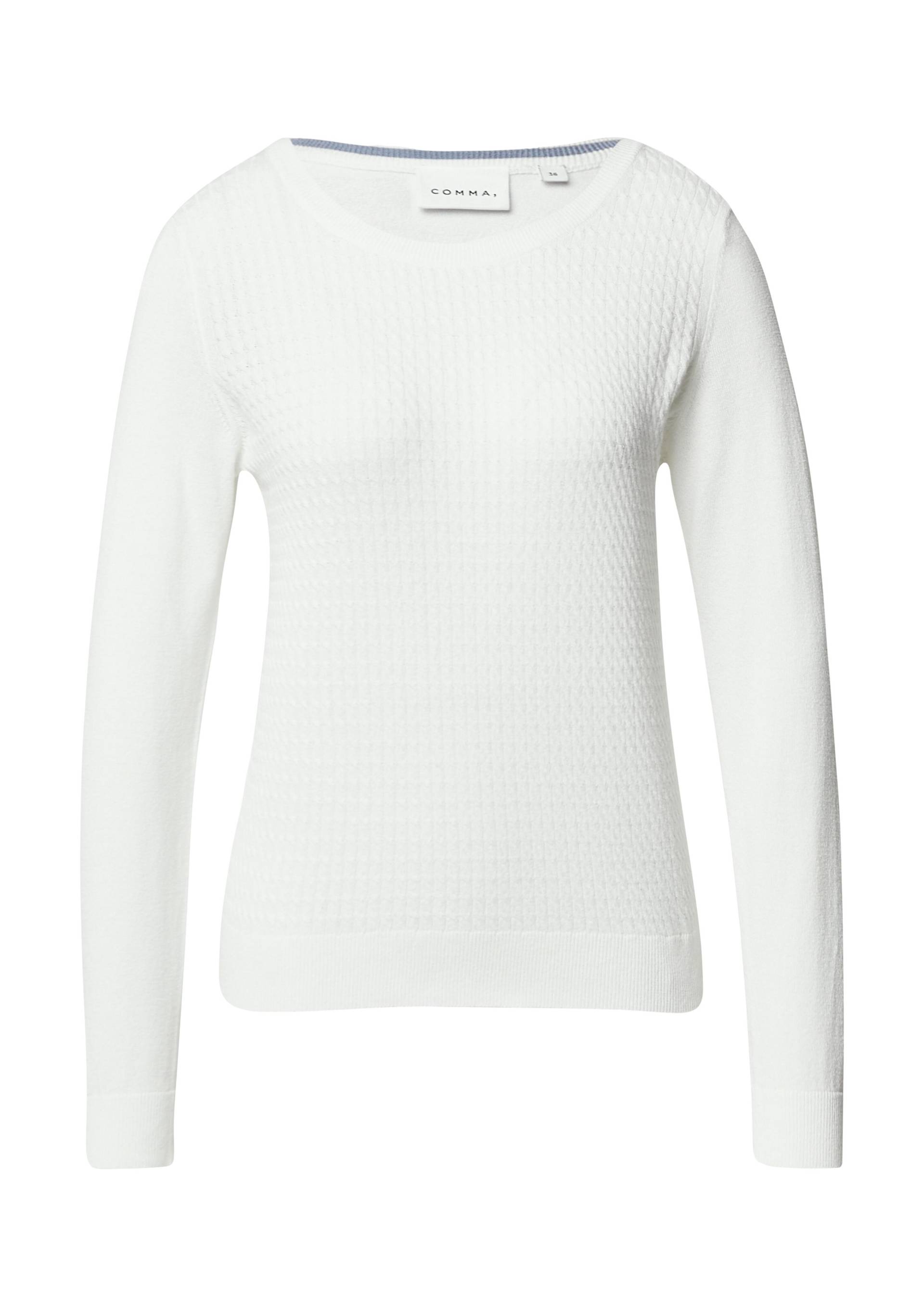 comma - Strickpullover weiß - Gr. - 42 von comma