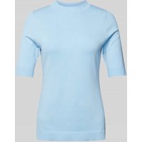 comma Strickshirt mit Turtleneck in Hellblau, Größe 38 von comma