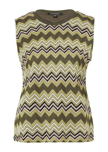 comma Stricktop mit Zick-Zack-Muster kiwigrün 46 von Comma