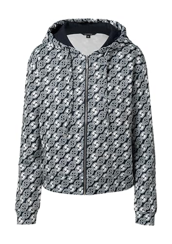comma Sweat-Jacke mit Icon-Muster und Kapuze Navy 46 von comma