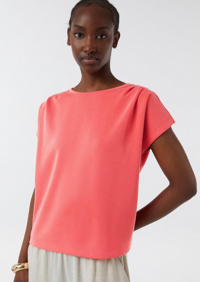 comma Sweatshirt Sweatshirt Sweatshirt aus Modalmix mit Faltendetail von comma