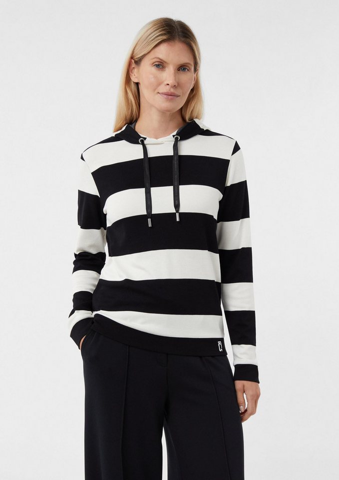 comma Sweatshirt Sweatshirt Leichtes Sweatshirt mit Kapuze von comma