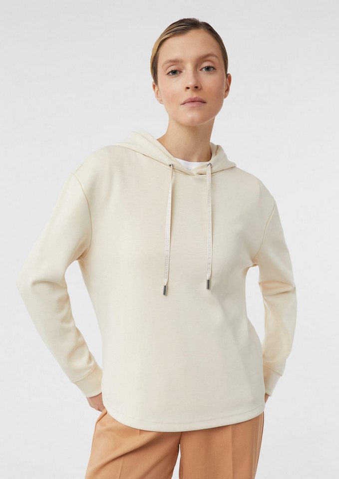 comma Sweatshirt Sweatshirt Scuba-Sweatshirt mit Kapuze von comma