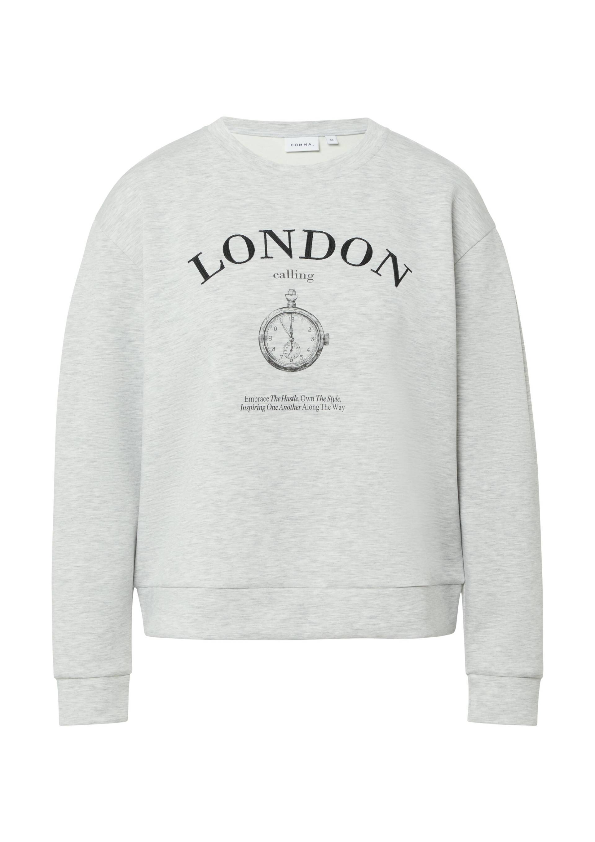 comma - Sweatshirt grau - Gr. - 36 von comma