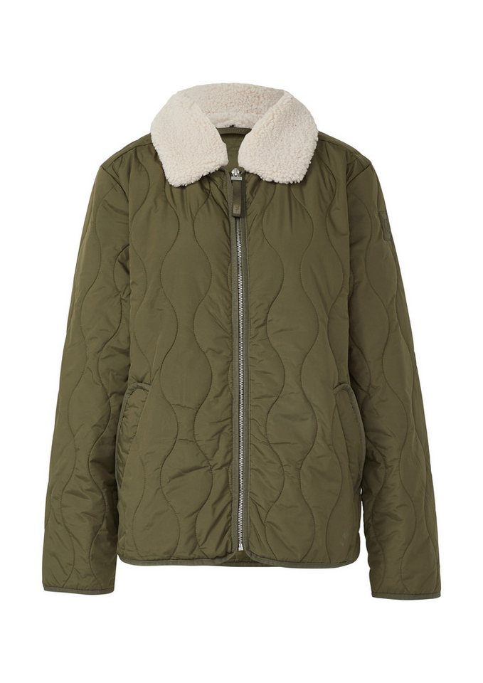 comma Funktionsjacke Outdoor-Jacke Oversized Steppjacke mit abnehmbarem Teddykragen von comma