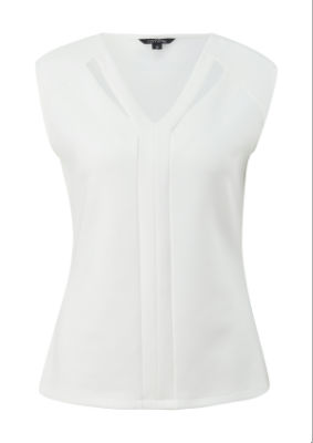 comma T-Shirt ärmellos - weiß - 46 von comma