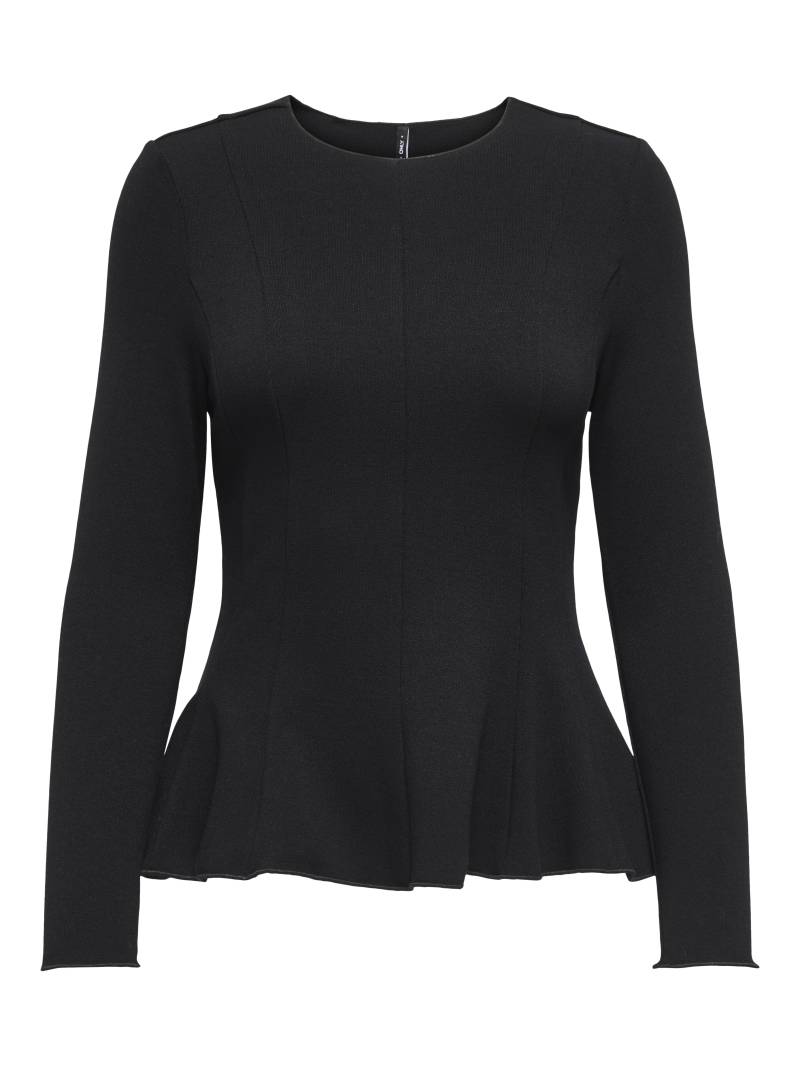 ONLY - ONLKENYA L/S PEPLUM TOP JRS NOOS black - Gr. - XS von ONLY