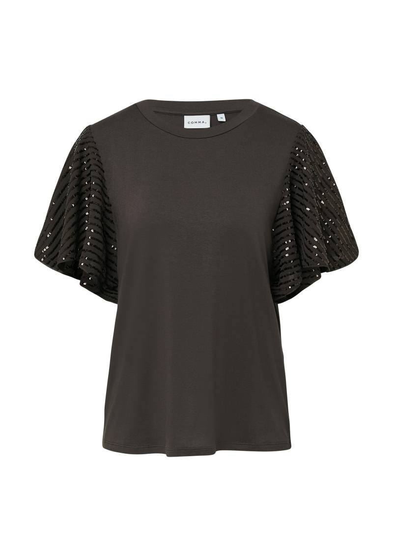 comma - T-Shirt braun - Gr. - 36 von comma