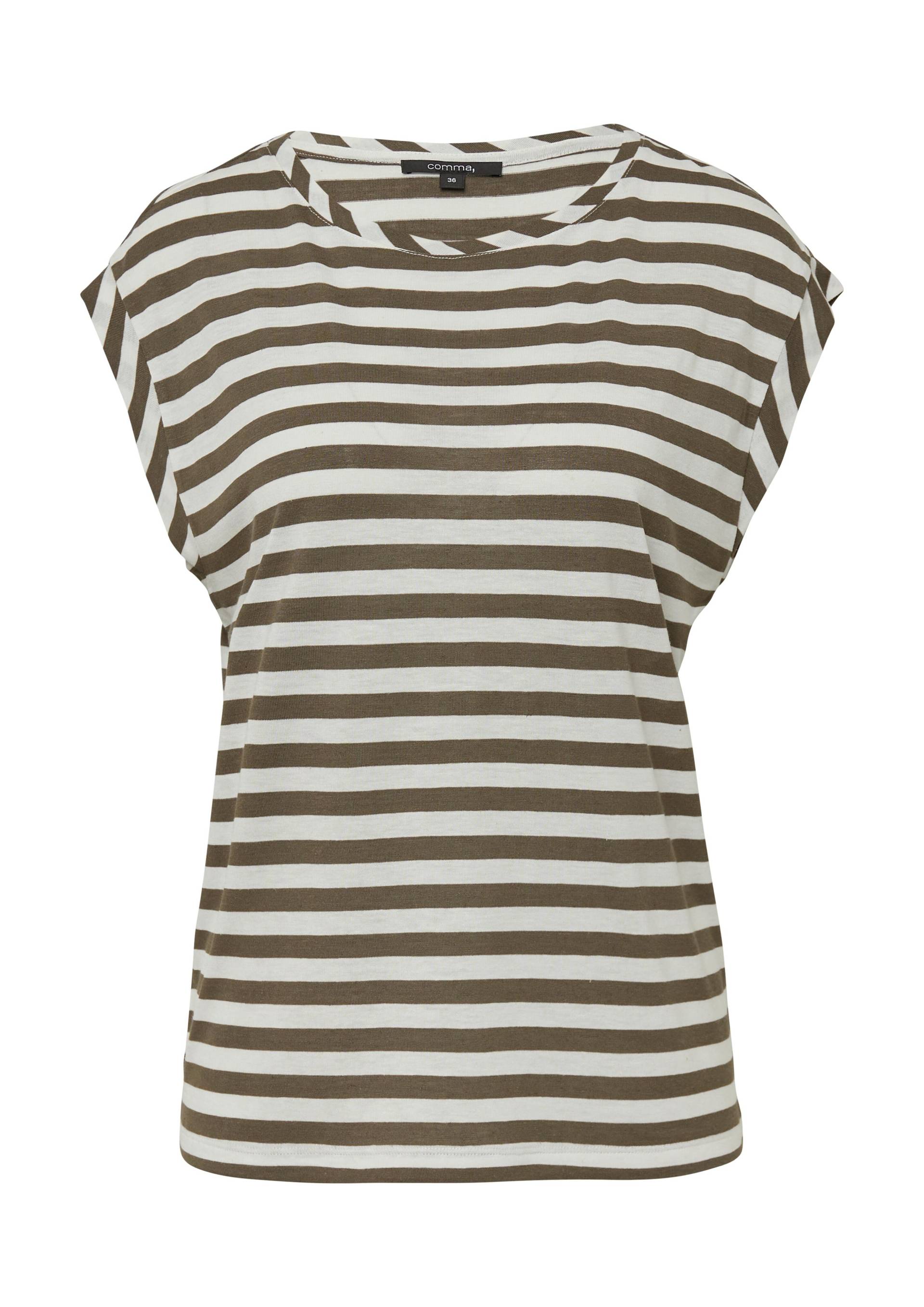 comma - T-Shirt braun - Gr. - 38 von comma