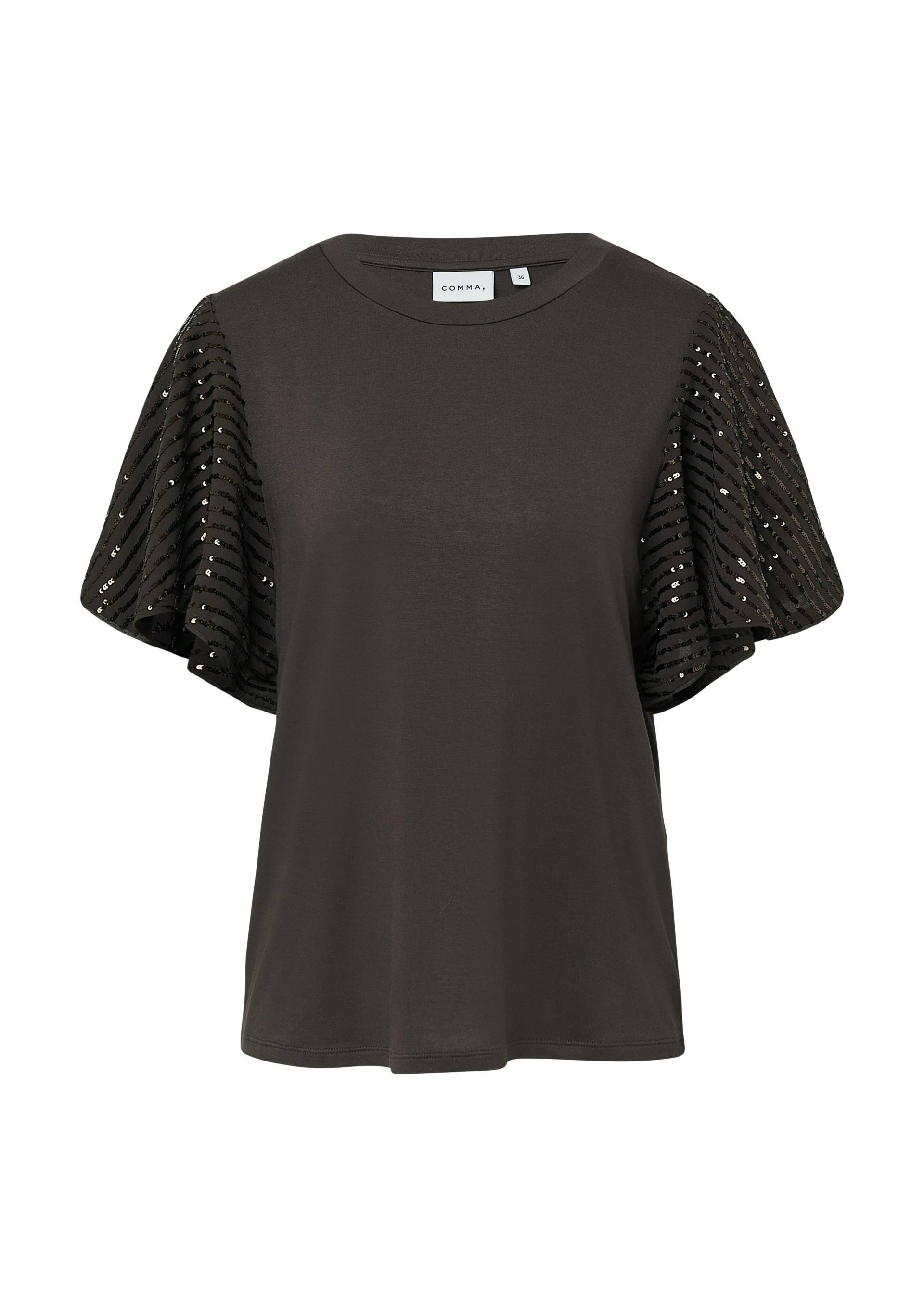 comma - T-Shirt braun - Gr. - 38 von comma