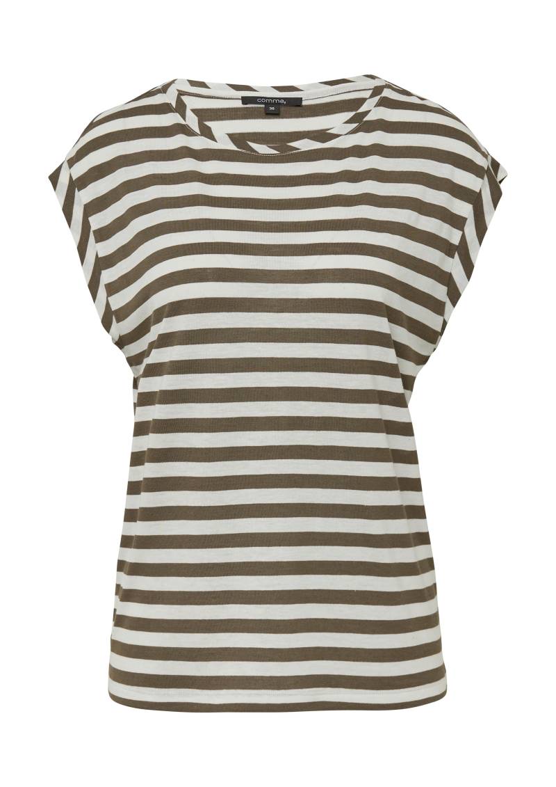 comma - T-Shirt braun - Gr. - 40 von comma