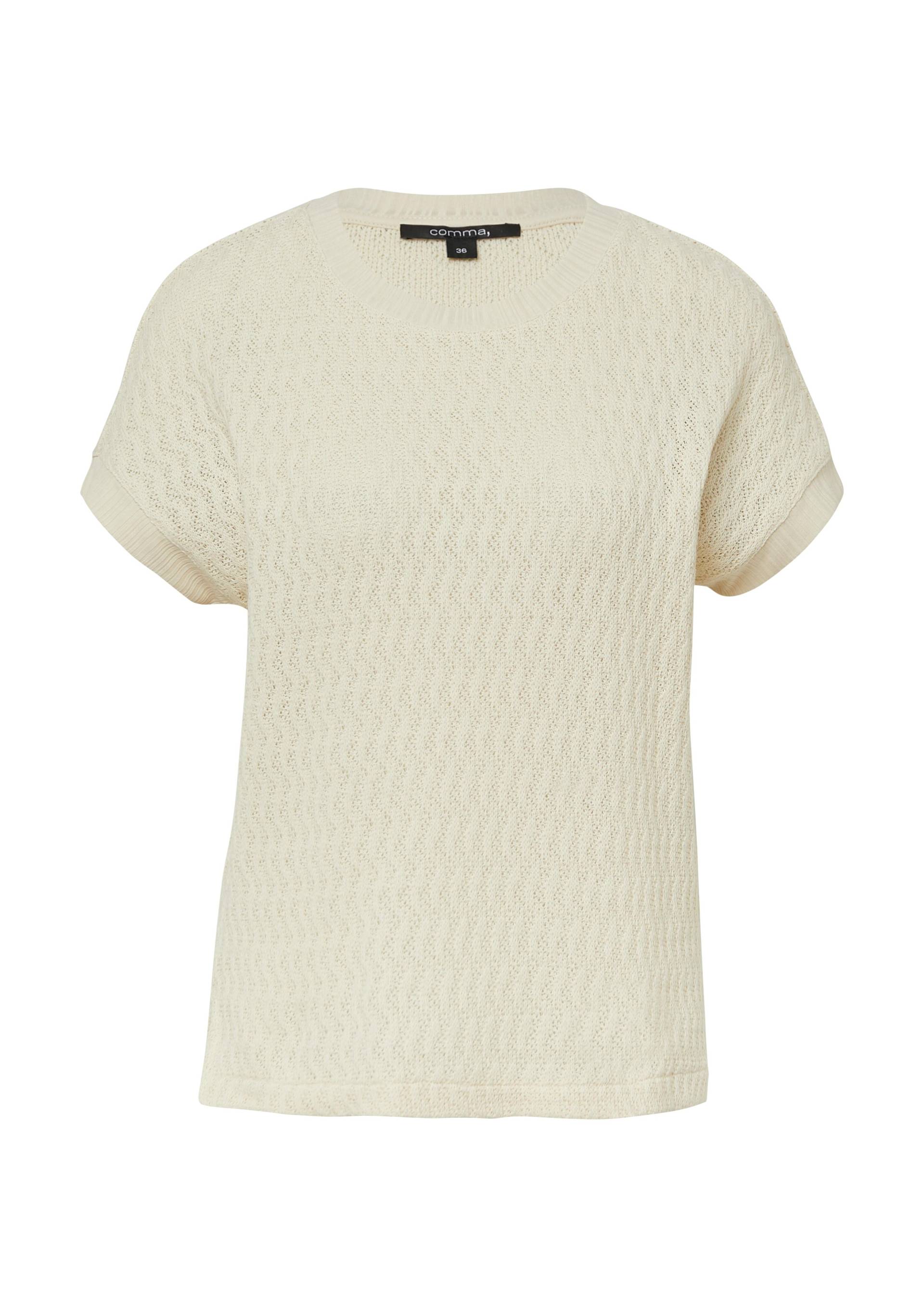 comma - T-Shirt creme - Gr. - 38 von comma