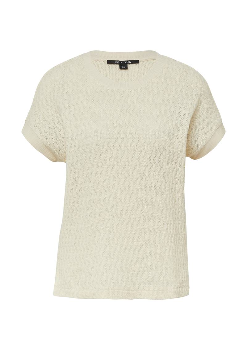 comma - T-Shirt creme - Gr. - 38 von comma