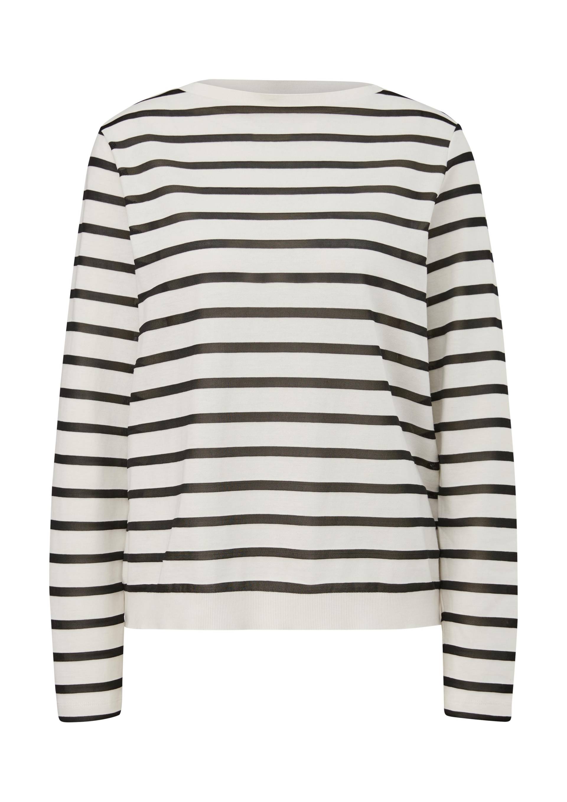 comma - T-Shirt schwarz|weiß - Gr. - 38 von comma