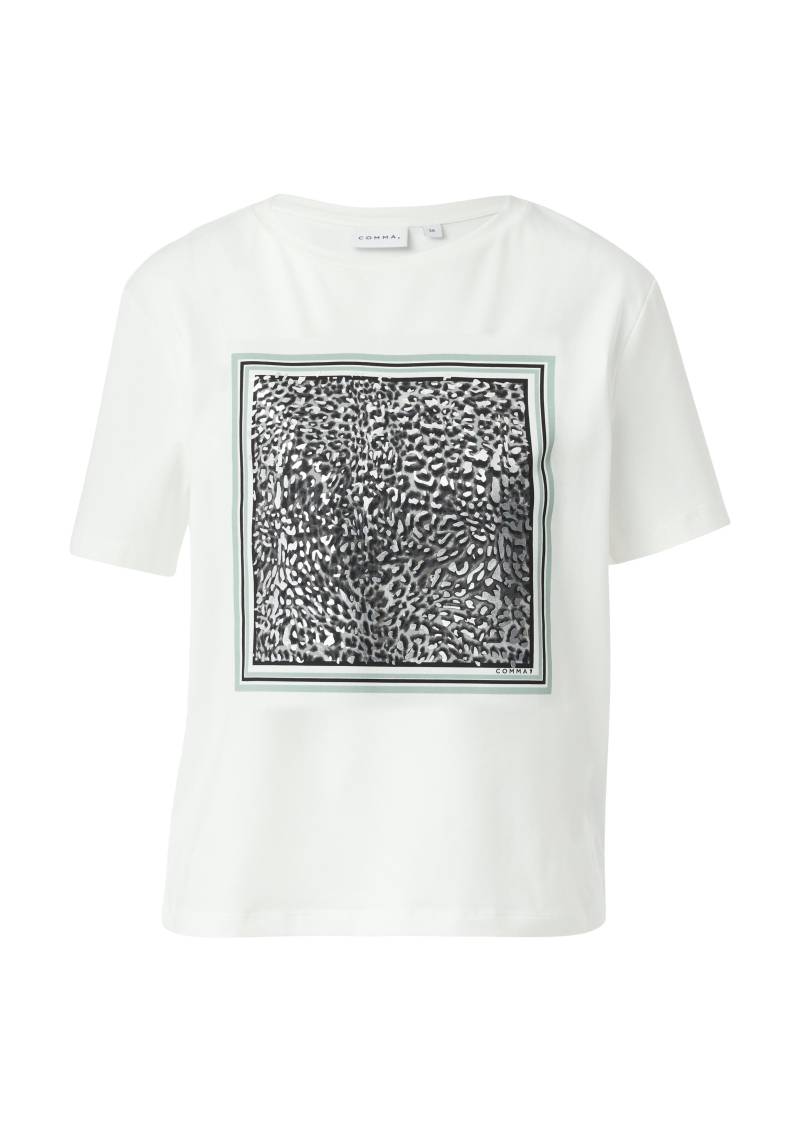 comma - T-Shirt weiß - Gr. - 38 von comma