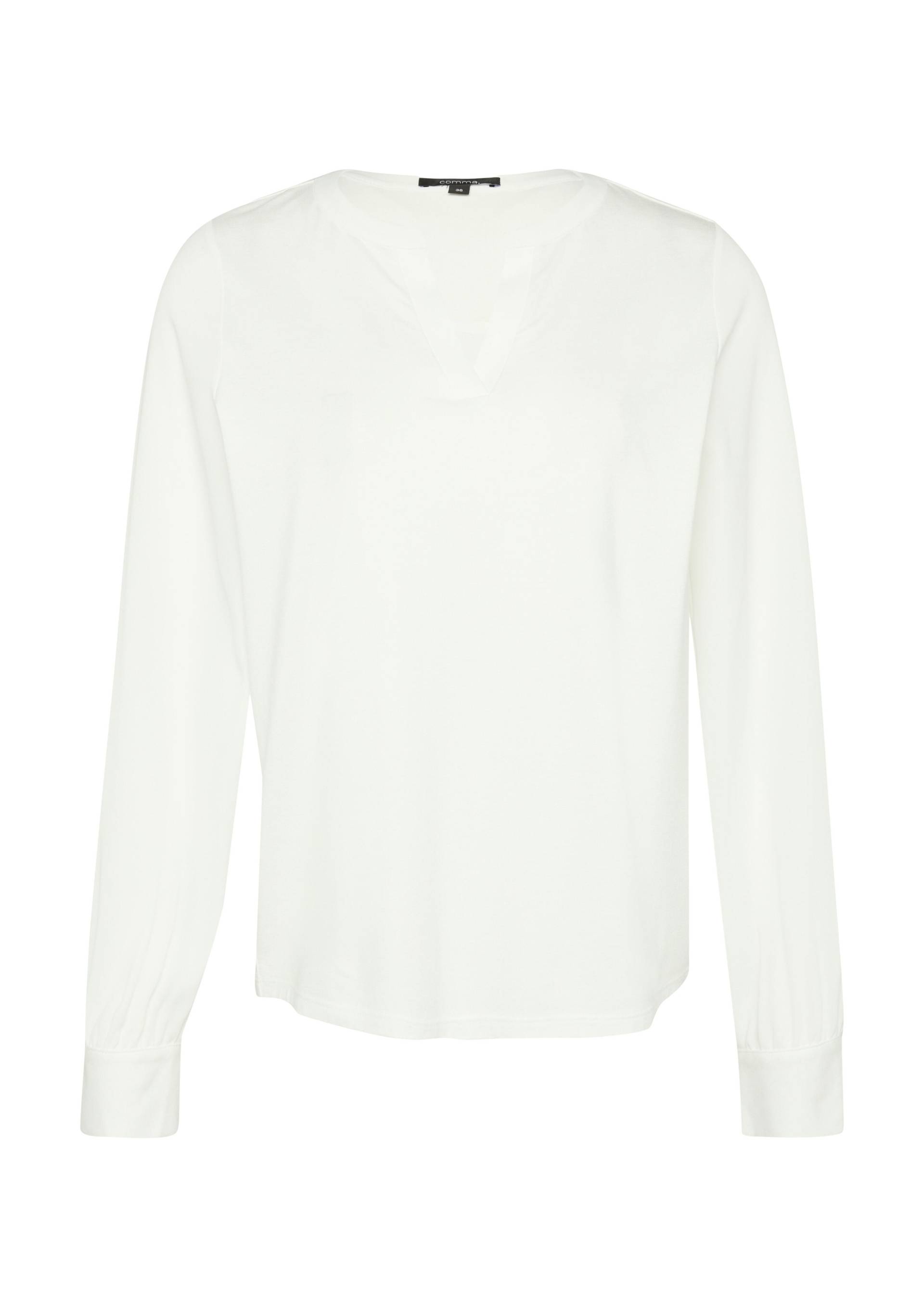 comma - T-Shirt weiß - Gr. - 38 von comma