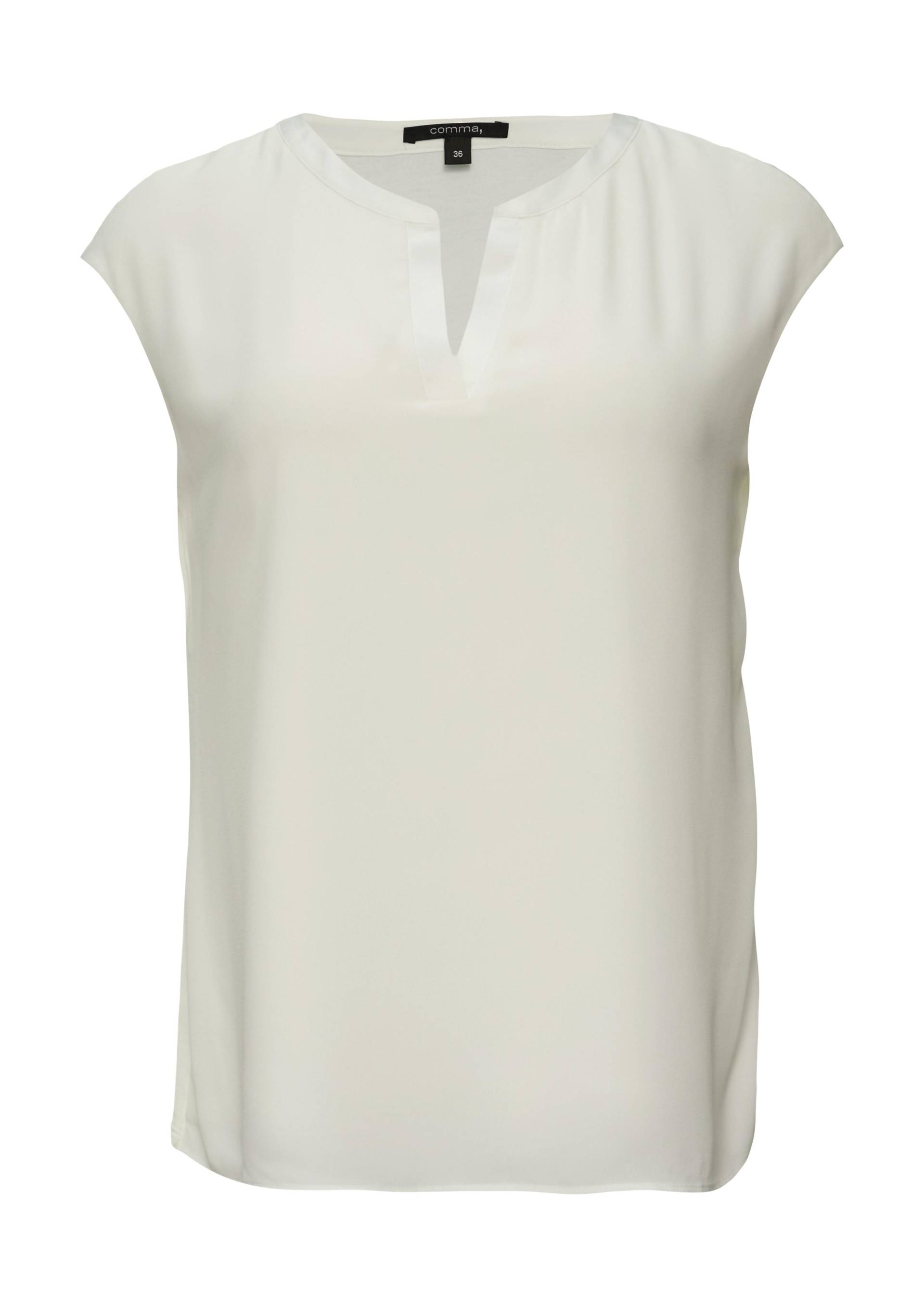 comma - T-Shirt weiß - Gr. - 40 von comma