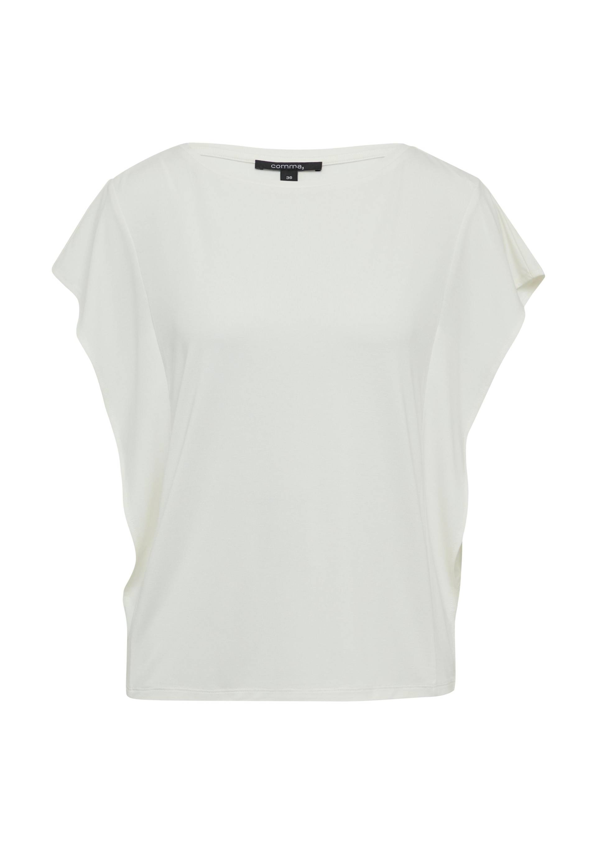 comma - T-Shirt weiß - Gr. - 40 von comma