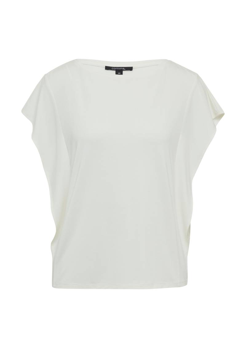 comma - T-Shirt weiß - Gr. - 40 von comma