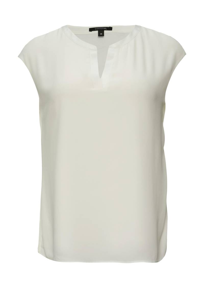 comma - T-Shirt weiß - Gr. - 40 von comma