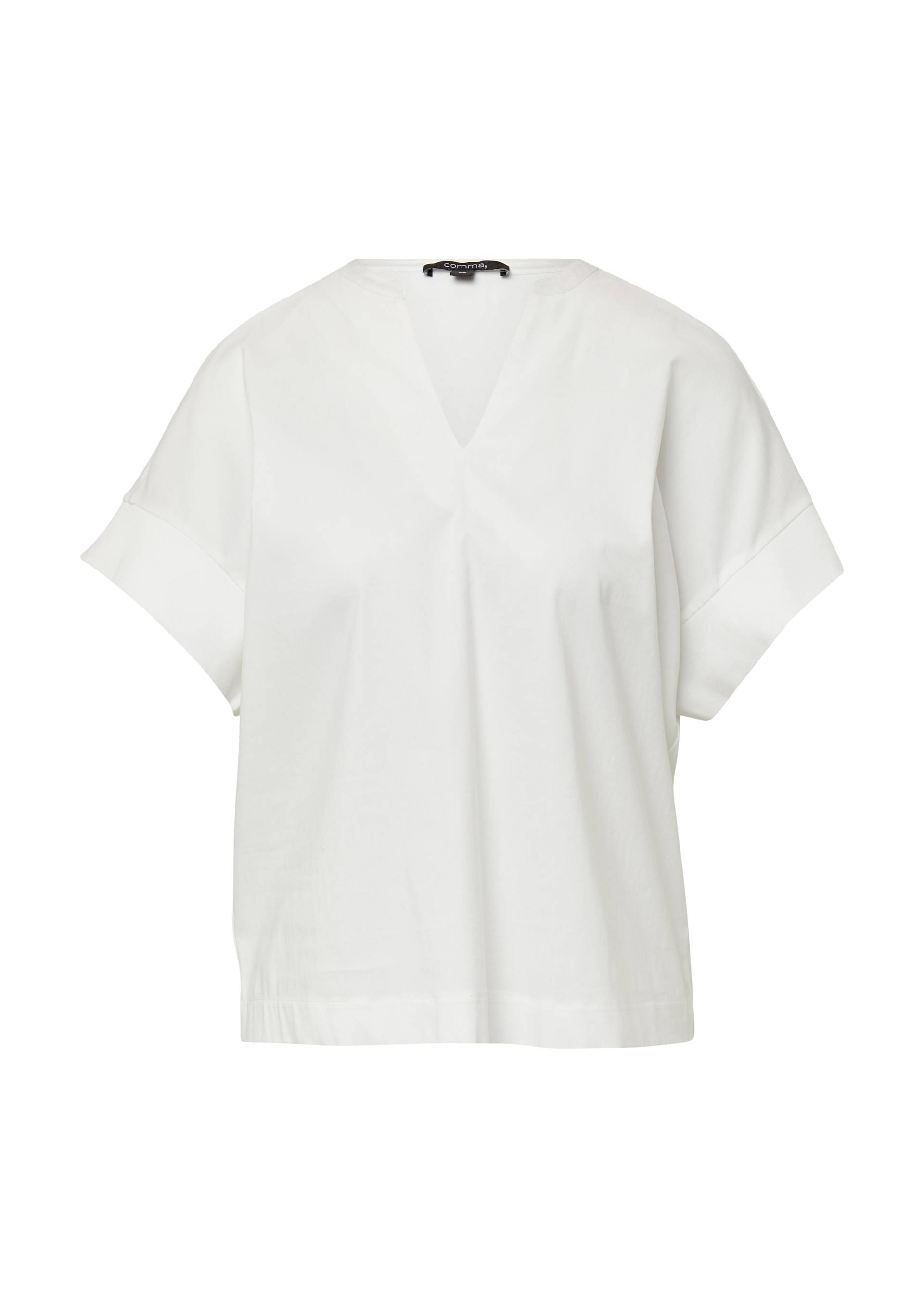 comma - T-Shirt weiß - Gr. - 40 von comma