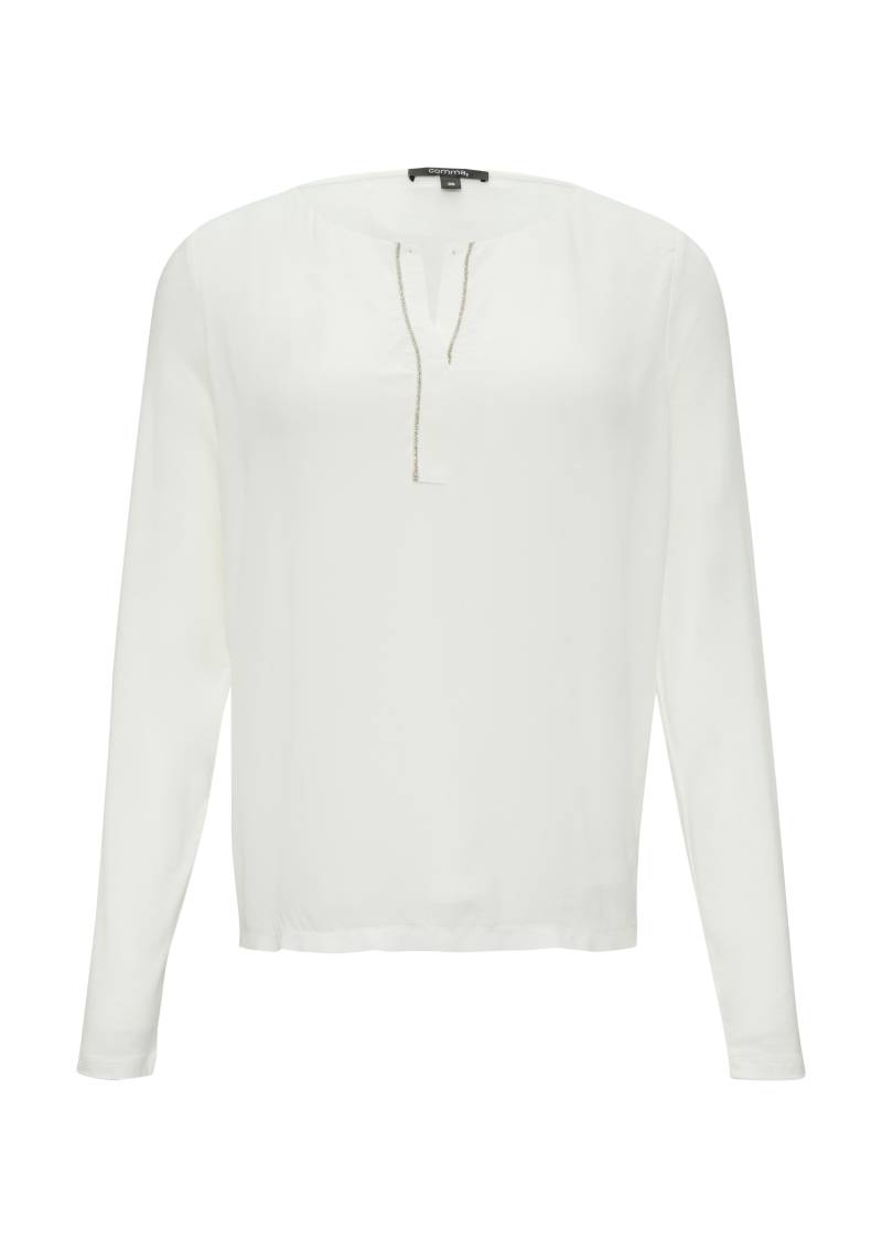 comma - T-Shirt weiß - Gr. - 42 von comma