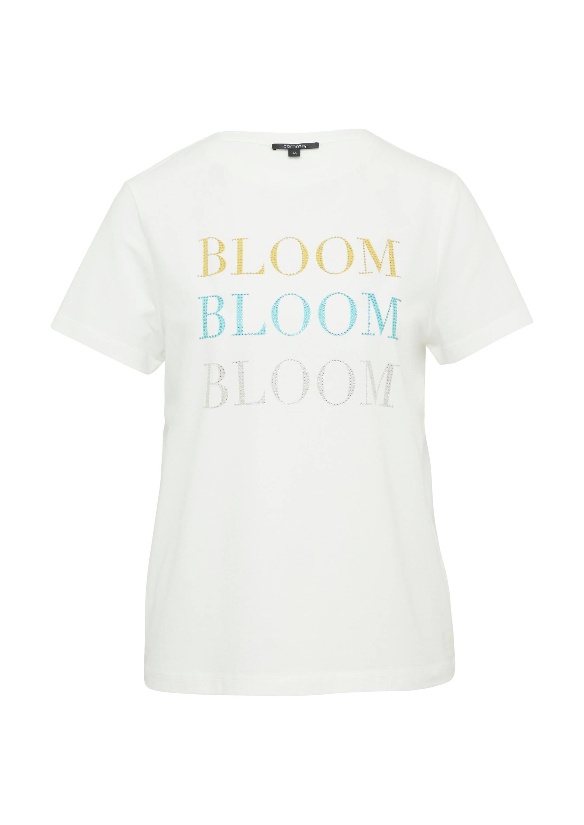 comma - T-Shirt weiß - Gr. - 42 von comma