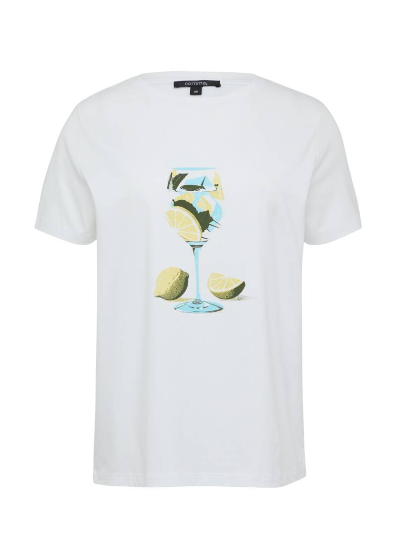 comma - T-Shirt weiß - Gr. - 42 von comma