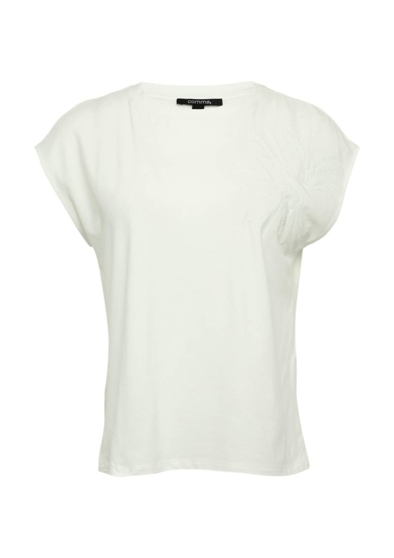 comma - T-Shirt weiß - Gr. - 44 von comma