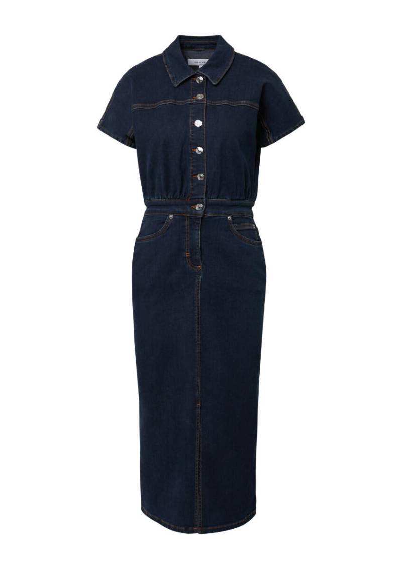 comma - Tailliertes Denim-Kleid blau - Gr. - 34 von comma