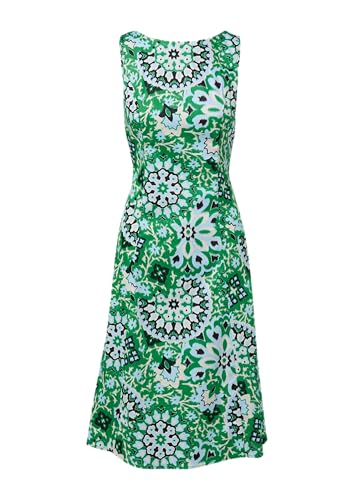 comma Tailliertes Midikleid mit All-Over-Print smaragd 44 von comma