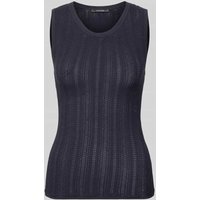 comma Tanktop in Strick-Optik in Marine, Größe 40 von comma