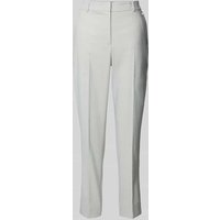 comma Tapered Fit Stoffhose mit Bügelfalten in Hellgrau Melange, Größe 44 von comma