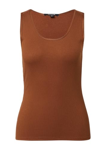 comma Top im Slim Fit aus Rippware Zimt 46 von comma