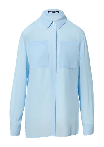 comma Transparente Bluse mit verdeckter Knopfleiste hellblau 42 von comma